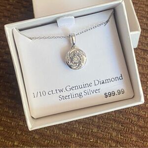 18” Necklace 1/10 ct.tw. Genuine Diamond Sterling Silver